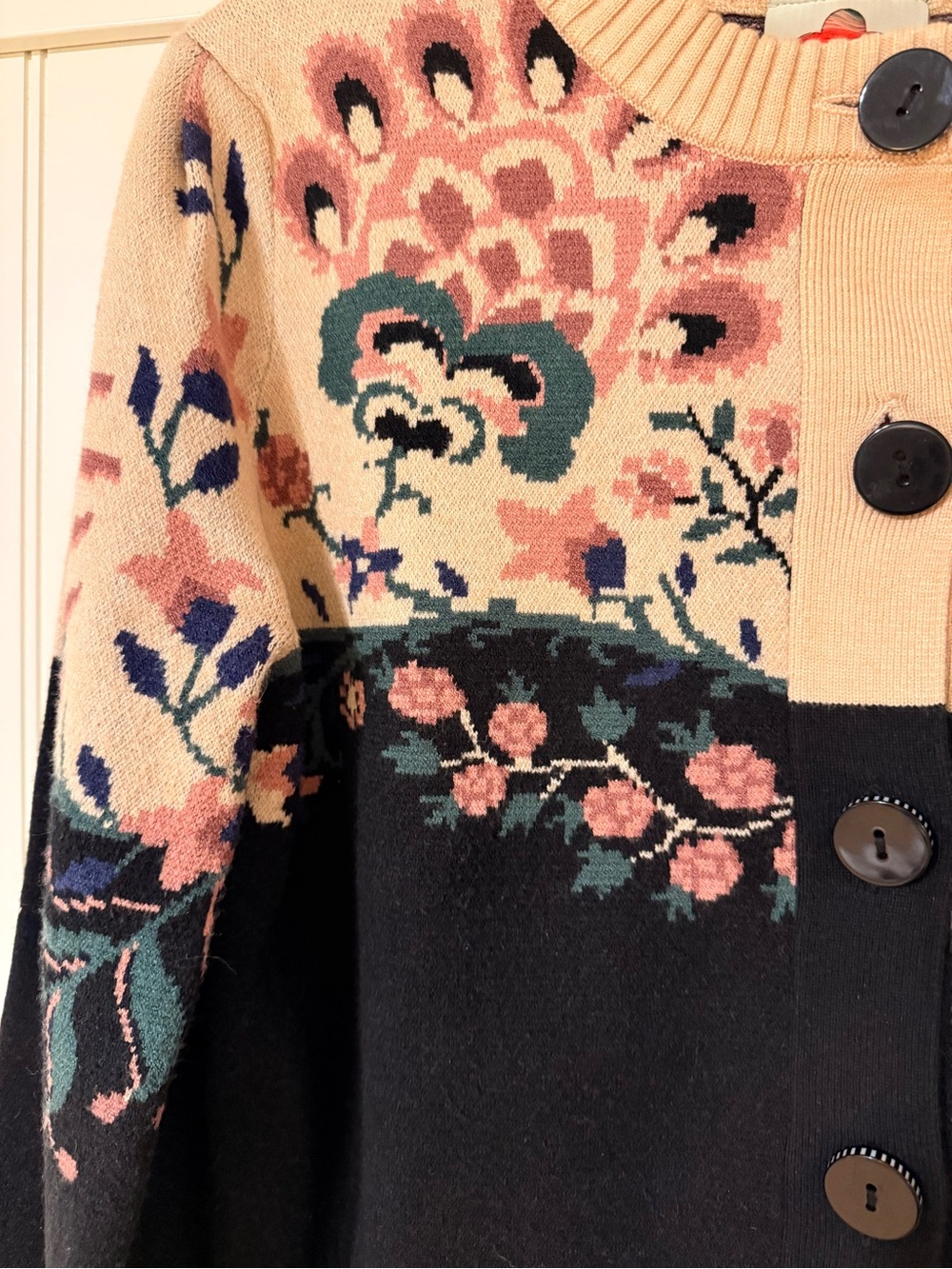 FARM Rio Belle Garden Mixed Knit Cardigan size Medium - Picture 8 of 14